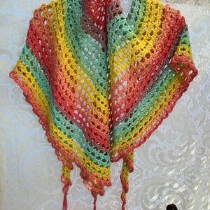 Multicolor Crochet Shawl